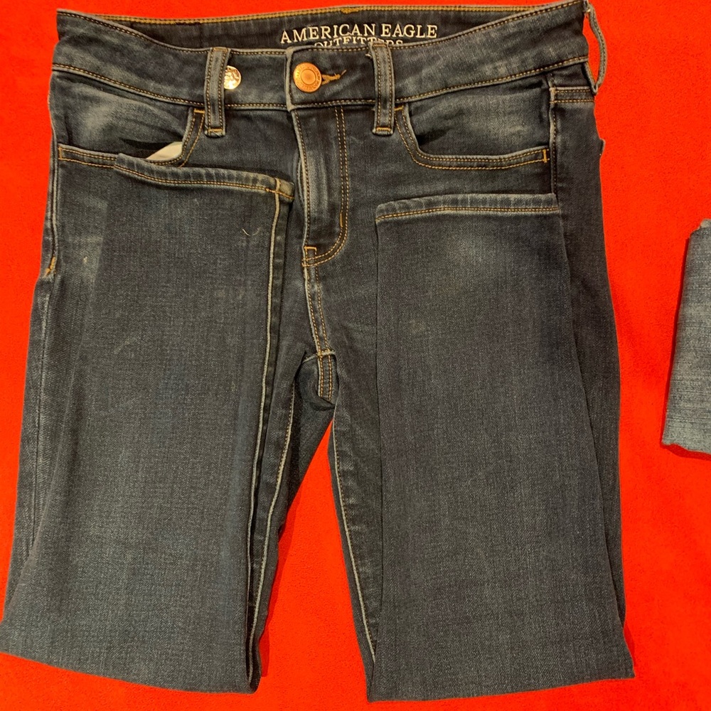 Navy jeans